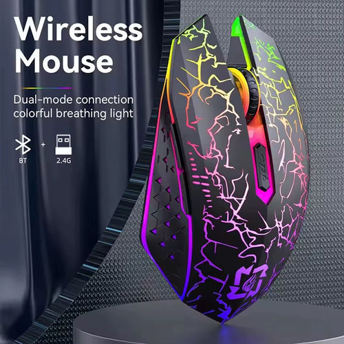 Bluetooth 5.2 Wireless Mouse RGB Gaming Mouse Silent Mouse Rechargeable for PC Laptop Mouse Ergonomic 1600DPI Mouse Mice HOT New